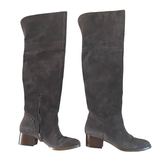 BP Tige En Cuir over the knee charcoal gray boots size 8, gentle use - Picture 1 of 7